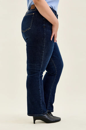 Judy Blue Mid Rise Petite Dark Wash Bootcut Jeans