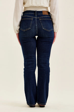 Judy Blue Mid Rise Petite Dark Wash Bootcut Jeans