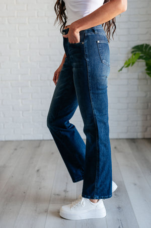 Judy Blue Mid Rise Tummy Control Classic Straight Leg Jeans