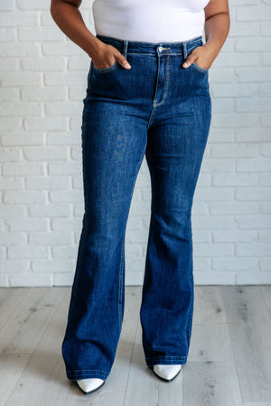 Judy Blue High Rise Side Seam Detail Flare Jeans Tall