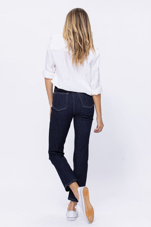 Judy Blue High Rise Dark Rinse Wash Mom Jeans