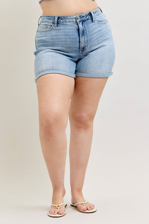 Judy Blue High Waist Slim With Cell Phone Back Pocket Denim Shorts