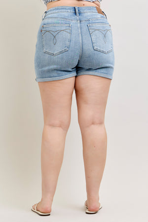 Judy Blue High Waist Slim With Cell Phone Back Pocket Denim Shorts