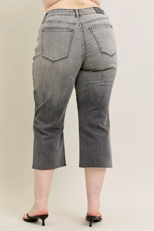 Judy Blue High Waist Smokeshow Wide Leg Cropped Jeans