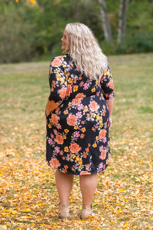 Taylor Dress - Buttery Soft Black Fall Floral Mix by Michelle Mae