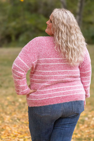 Cozy Striped Sweater - Red by Michelle Mae