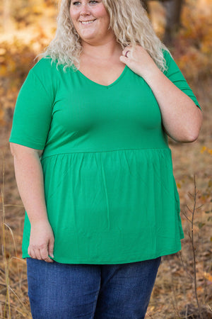 Sarah Ruffle Short Sleeve - Green by Michelle Mae