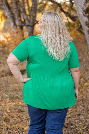 Sarah Ruffle Short Sleeve - Green by Michelle Mae