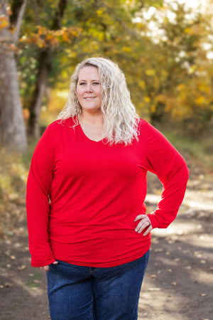 Larissa Long Sleeve - Red by Michelle Mae