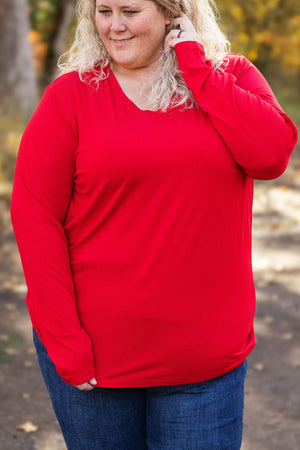 Larissa Long Sleeve - Red by Michelle Mae