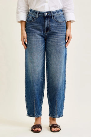Judy Blue High Waist Rigid Magic Barrel with Dart Detailing Jeans