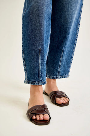 Judy Blue High Waist Rigid Magic Barrel with Dart Detailing Jeans
