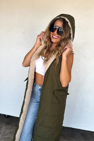 PREORDER: Reversible Sherpa Puffer Vest by Blakeley - 3 colors