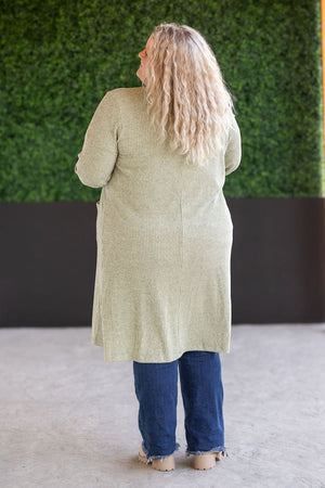 Colbie Ribbed Cardigan - Pistachio by Michelle Mae