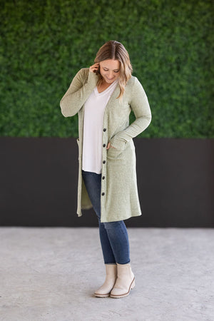 Colbie Ribbed Cardigan - Pistachio by Michelle Mae