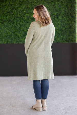 Colbie Ribbed Cardigan - Pistachio by Michelle Mae