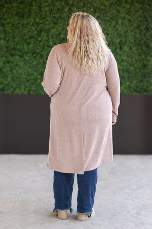 Colbie Ribbed Cardigan - Neutral Pink by Michelle Mae