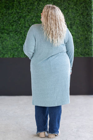 Colbie Ribbed Cardigan - Dusty Blue by Michelle Mae