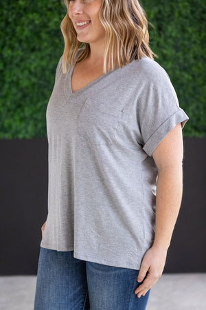 Sierra Pocket Tops - Grey by Michelle Mae