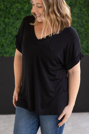 Sierra Pocket Tops - Black by Michelle Mae