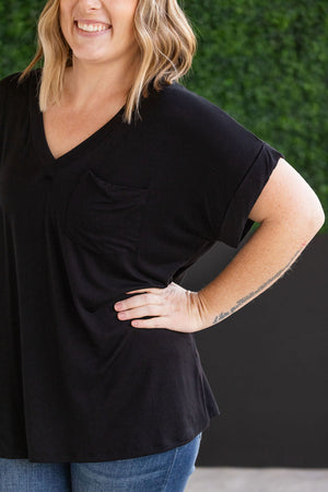 Sierra Pocket Tops - Black by Michelle Mae