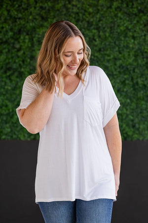 Sierra Pocket Top - White by Michelle Mae