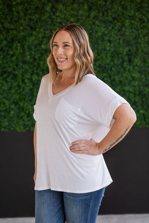 Sierra Pocket Top - White by Michelle Mae