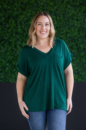 Sierra Pocket Tops - Hunter Green by Michelle Mae