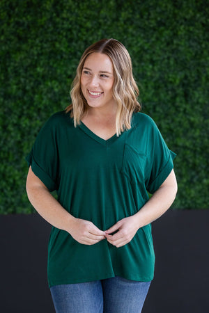 Sierra Pocket Tops - Hunter Green by Michelle Mae