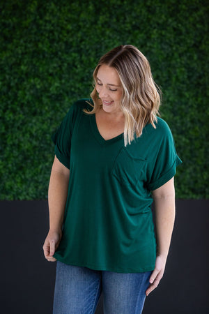 Sierra Pocket Tops - Hunter Green by Michelle Mae