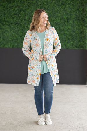 Classic Cardigan - Watercolor Floral by Michelle Mae