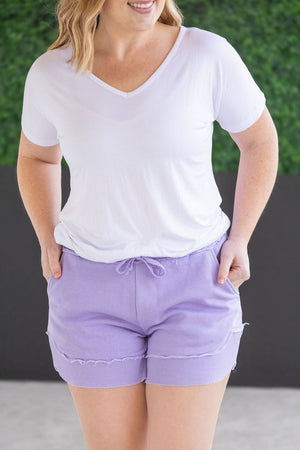 French Terry Stevie Shorts - Lavender by Michelle Mae