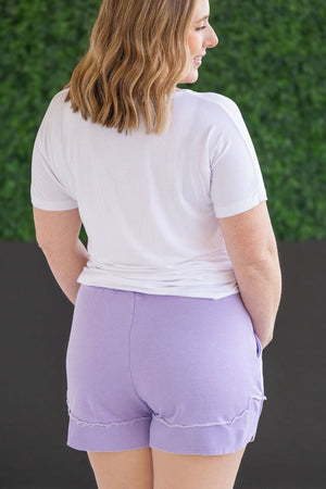 French Terry Stevie Shorts - Lavender by Michelle Mae