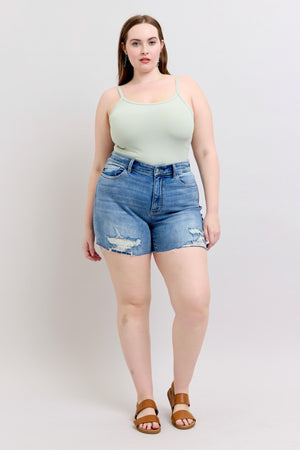 Judy Blue High Waist Distressed Cutoff Shorts