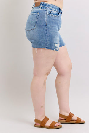 Judy Blue High Waist Distressed Cutoff Shorts