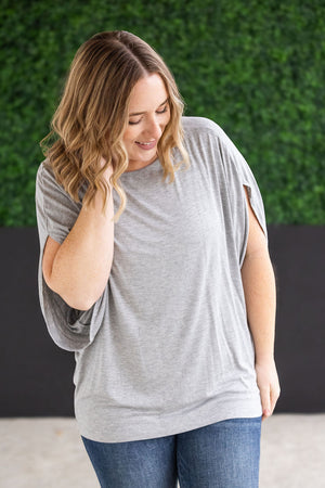 Darcy Dolman Top - Light Grey by Michelle Mae