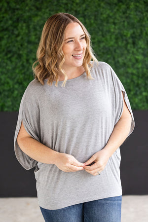 Darcy Dolman Top - Light Grey by Michelle Mae