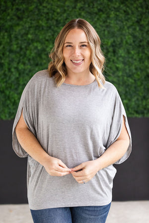 Darcy Dolman Top - Light Grey by Michelle Mae