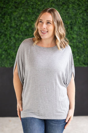 Darcy Dolman Top - Light Grey by Michelle Mae