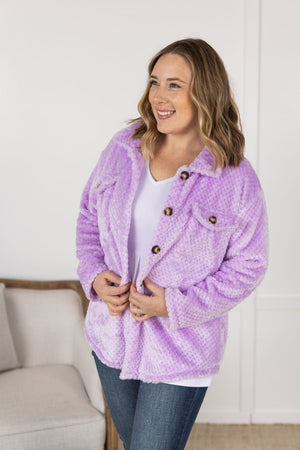 Fleece Shacket - Lavender by Michelle Mae