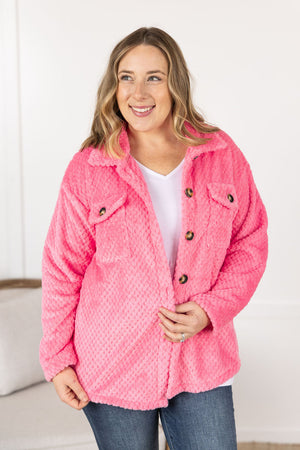 Fleece Shacket - Pink by Michelle Mae