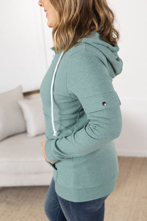 Pixie Pocket Halfzip Hoodie - Sage by Michelle Mae