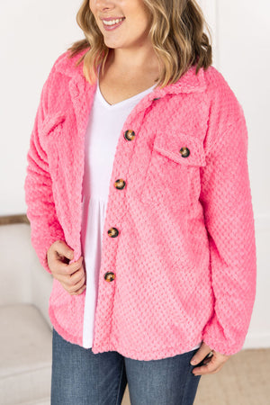 Fleece Shacket - Pink by Michelle Mae