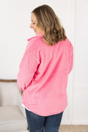 Fleece Shacket - Pink by Michelle Mae