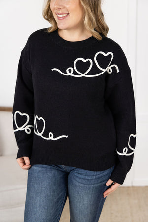 Black Hearts Sweater by Michelle Mae