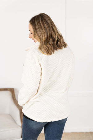 Fleece Shacket - Cream by Michelle Mae