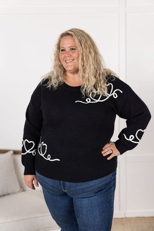 Black Hearts Sweater by Michelle Mae