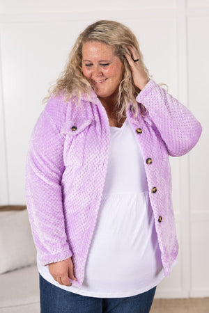 Fleece Shacket - Lavender by Michelle Mae