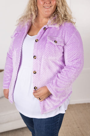 Fleece Shacket - Lavender by Michelle Mae