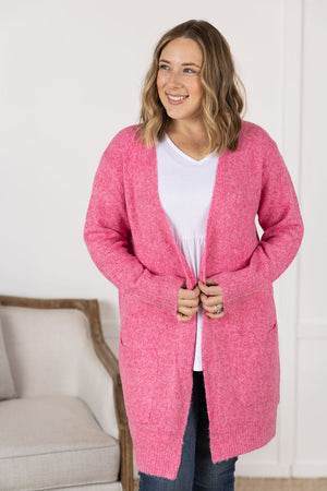 Madison Cozy Cardigan - Pink by Michelle Mae